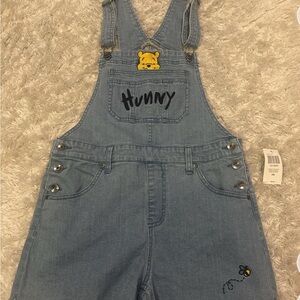 Kids Denim Overalls with Embroidered Design